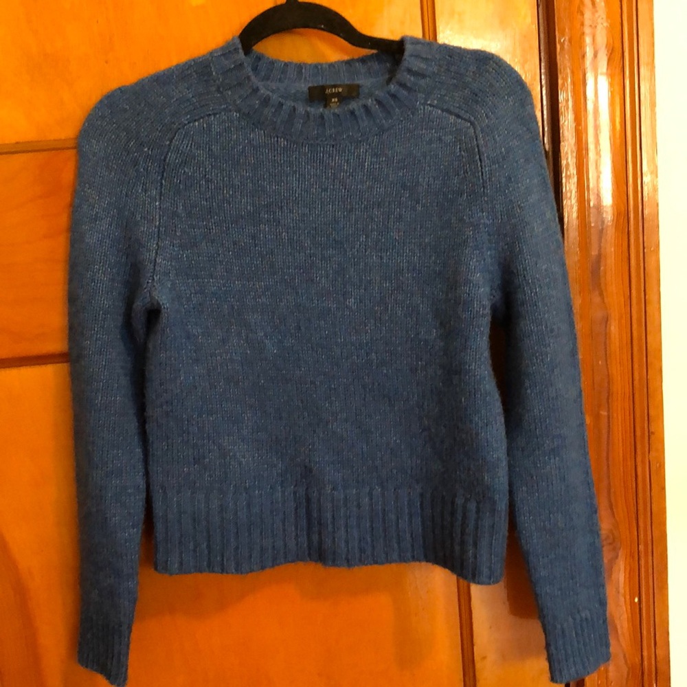J.Crew Blue Alpaca Merino Wool blend crewneck sweater